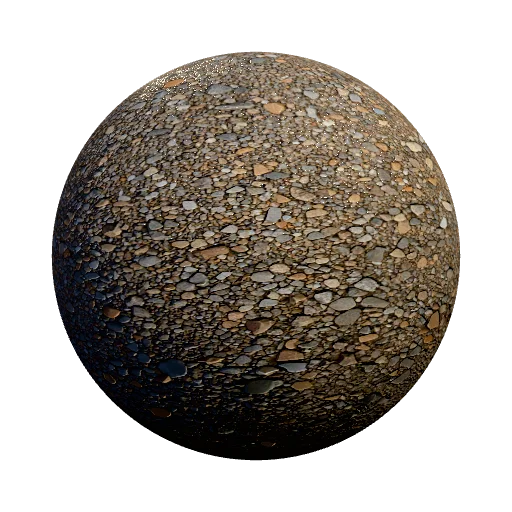 gravel for rally road surface — seamless ground PBR material preview