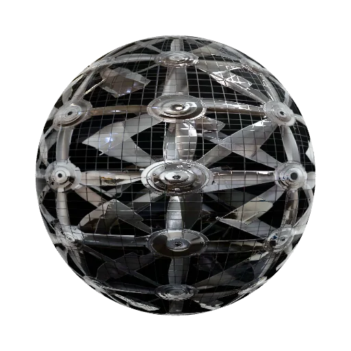A single centered front view shot of a fan propeller… — seamless metal PBR material preview