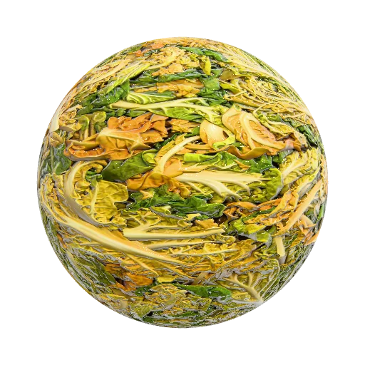 Stylized stewed cabbage — seamless organic PBR material preview