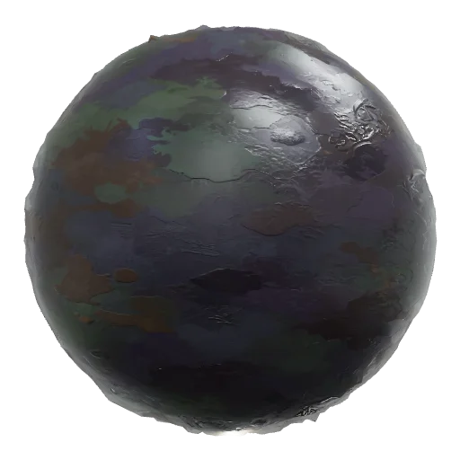 Create a square, top-down, seamless stylized dark fantasy terrain texture for a gothic medieval strategy game. Depict th — seamless ground PBR material preview
