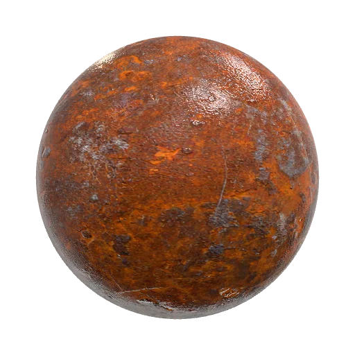 rusty steel metal with scratches and dents — seamless metal PBR material preview