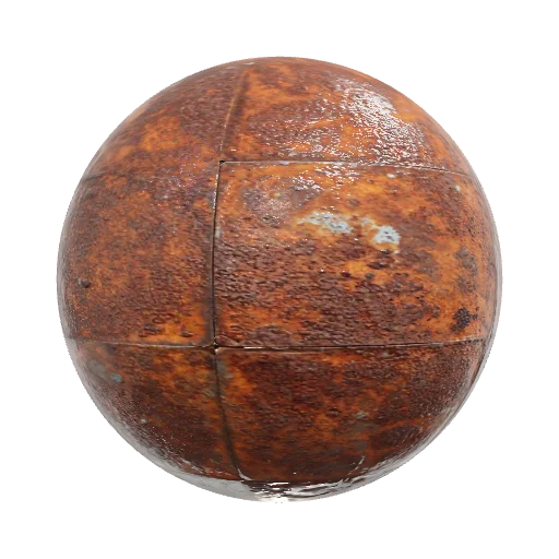 Industrial rusty metal tile — seamless metal PBR material preview