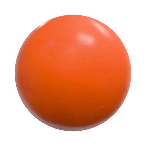 High-visibility safety orange plastic, vibrant lifebuoy… — seamless metal PBR material preview