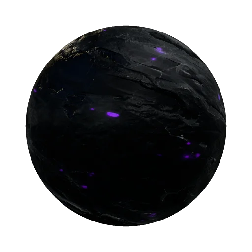 Seamless PBR texture of polished black obsidian marble… — seamless stone PBR material preview