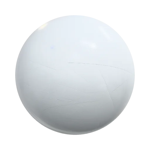 White plastic with deep scratches — seamless metal PBR material preview