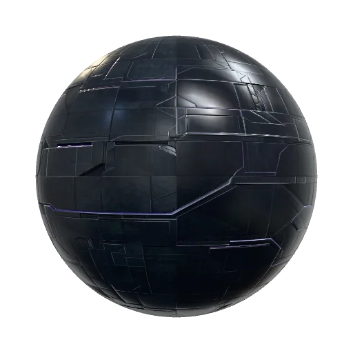 Seamless PBR texture of dark futuristic temple… — seamless stone PBR material preview