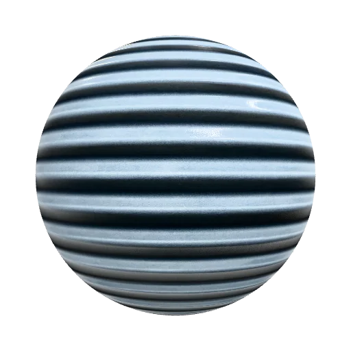 Seamless PBR texture of a galvanized corrugated iron… — metal PBR material preview