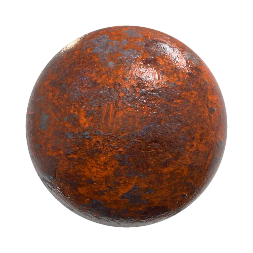 rusted iron — seamless metal PBR material preview