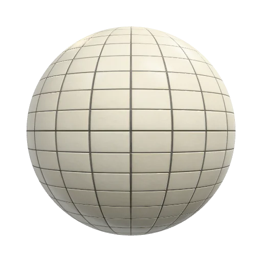 Seamless PBR texture of light beige ceramic tiles… — tile PBR material preview
