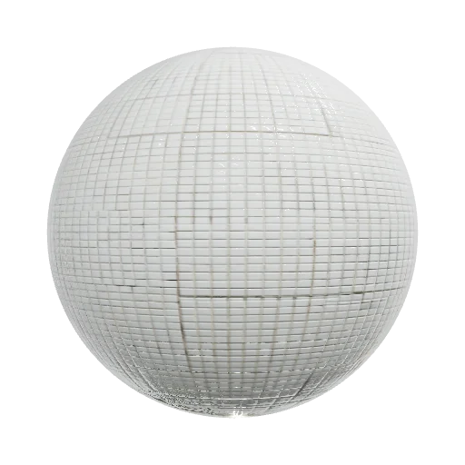 1990s public swimming pool ceramic tiles, old YMCA… — seamless tile PBR material preview