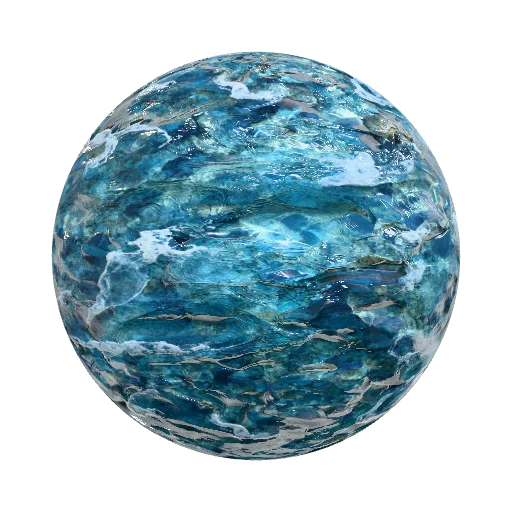 Running fresh river water in motion. Translucent. PBR… — seamless other PBR material preview