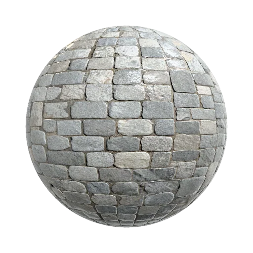 **Prompt:** Seamless PBR texture of old cobblestone… — seamless stone PBR material preview