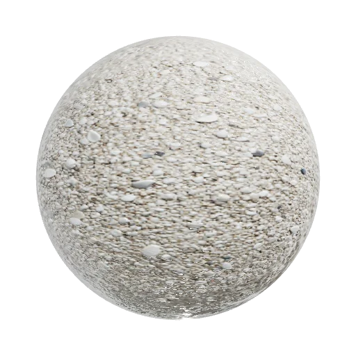Natural beach shell gravel, crushed seashells, small… — seamless ground PBR material preview