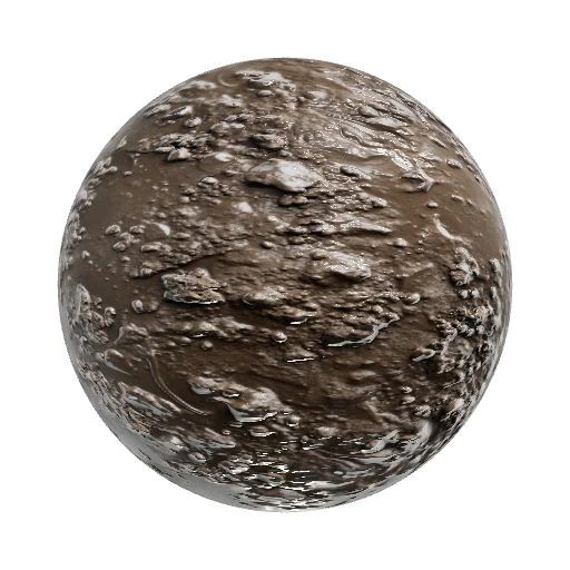 Hyperrealistic mud material. PBR. Reflections — seamless ground PBR material preview