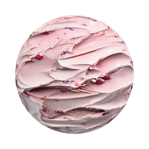 strawberry ice cream — seamless ground PBR material preview