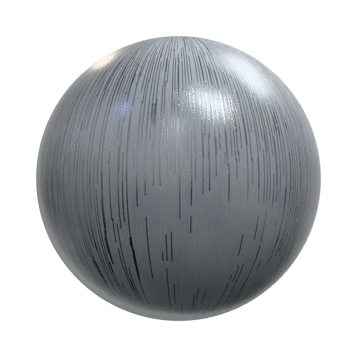 Neutral gray industrial metal surface, fine random… — seamless metal PBR material preview