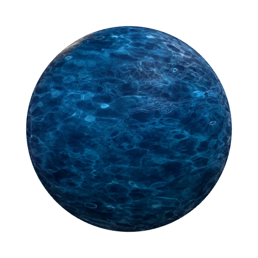 Hyperrealistic ocean surface, from close. Deep blue… — seamless organic PBR material preview