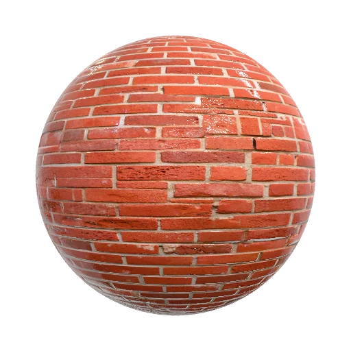 persian red brick — stone PBR material preview