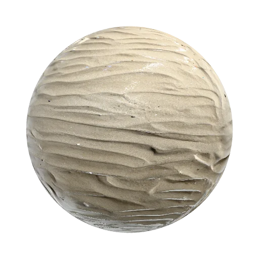 Natural ocean floor sand, fine beige quartz sand mixed… — seamless ground PBR material preview