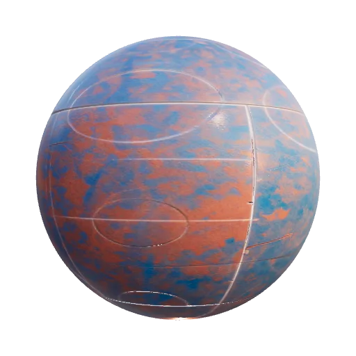 create a painted outdoor basketball court texture i can… — seamless ground PBR material preview