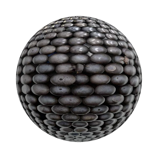 Hyperrealistic cannon ball artilery texture. — seamless tile PBR material preview