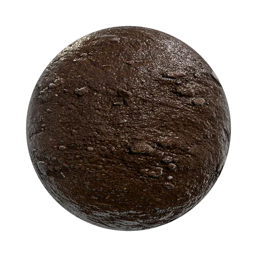 Seamless wet soil ground texture, dark rich moist… — ground PBR material preview