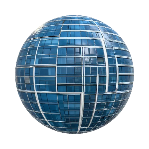Front view of modern high-rise apartment buildings… — seamless metal PBR material preview