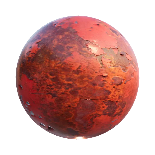 A detailed, high-resolution flat texture of an old… — seamless metal PBR material preview