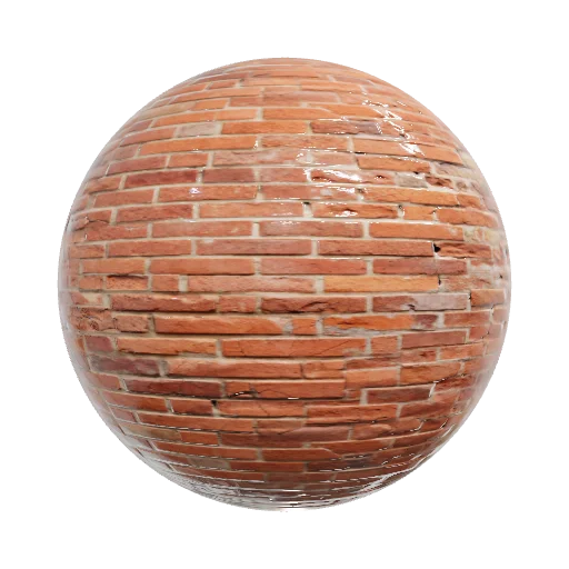 Кирпичная стена с трещинами — seamless stone PBR material preview