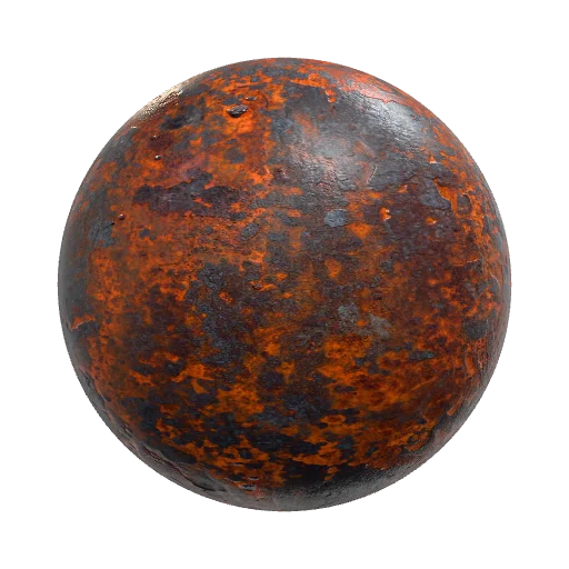 rusted iron — seamless metal PBR material preview