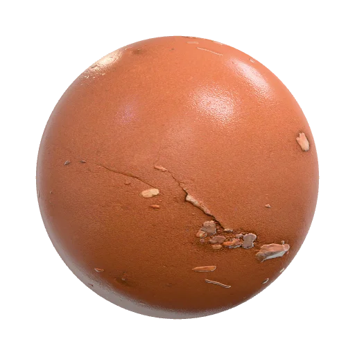 Red desert ground with the detail of rock — ground PBR material preview