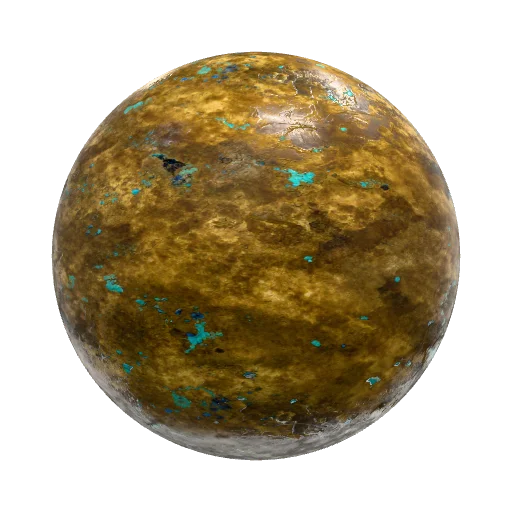 A seamless, weathered antique bronze metal surface with… — seamless metal PBR material preview
