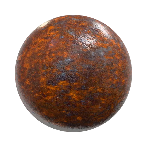 rusted iron — metal PBR material preview