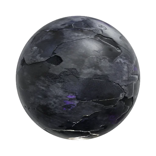 Seamless tileable PBR texture of a dark wet cracked… — seamless stone PBR material preview