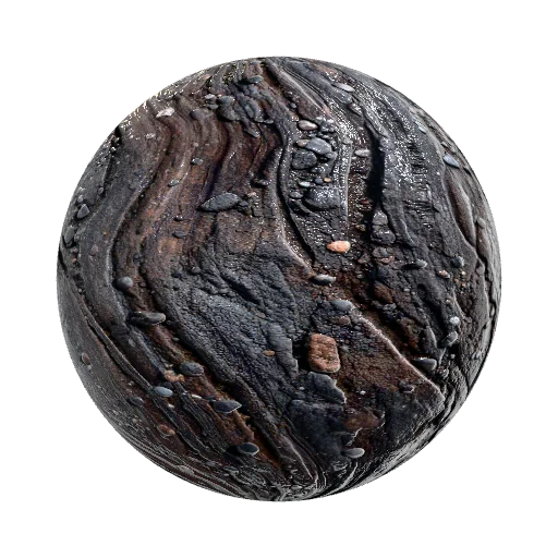 сделай текстуру земли с бороздками,и с камнями ,все в… — seamless ground PBR material preview
