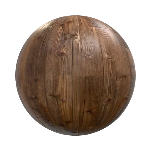старый пол из прямо лежащих старых досок — seamless wood PBR material preview