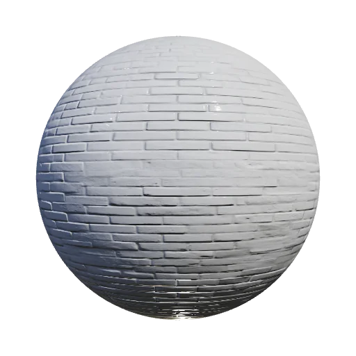 кирпичная белая стена — seamless stone PBR material preview