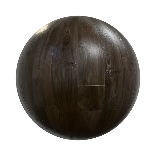 Dark wood plank floor — seamless wood PBR material preview