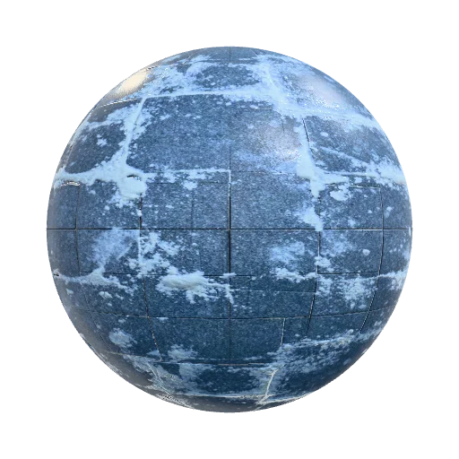 PBR texture of grey granite paving stones partially… — seamless stone PBR material preview