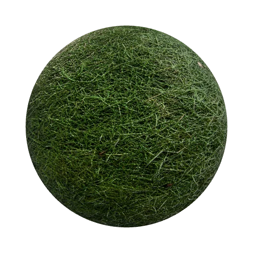Seamless PBR grass texture, top-down view, lush green… — organic PBR material preview