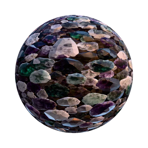 crystals sharper — seamless stone PBR material preview