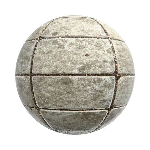 old greenhouse floor made of concrete paver blocks… — ground PBR material preview