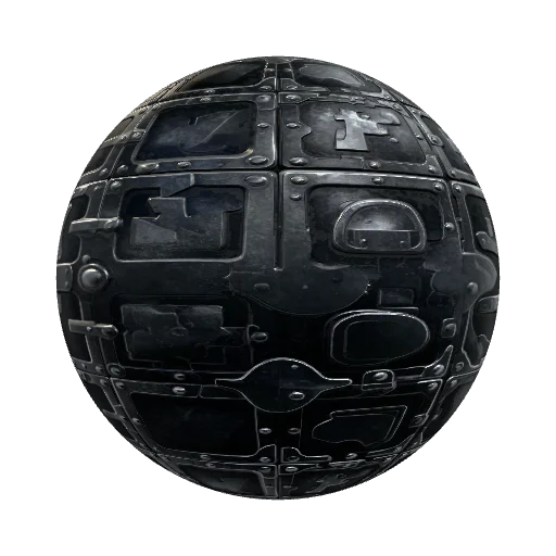 Stylized old cartoony iron, seamless — seamless metal PBR material preview