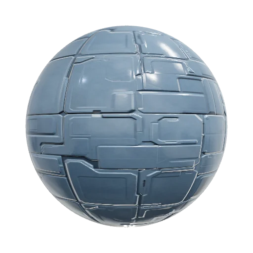 Seamless PBR texture of modular sci-fi corridor wall… — seamless metal PBR material preview
