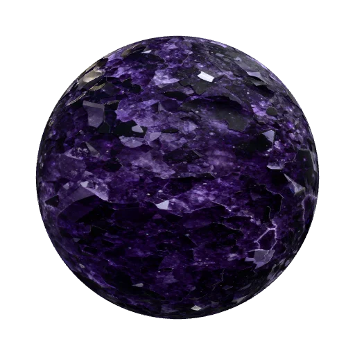 dark purple glowing from the insides sparkling — seamless organic PBR material preview