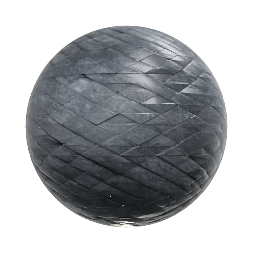 Photorealistic seamless texture of a traditional German slate roof cladding with diamond-shaped (rhombus) slate tiles, c — seamless stone PBR material preview