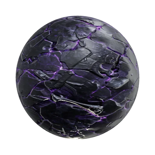 Dark fantasy demonic obsidian metal, cursed shadow iron texture. Dark purple and — seamless metal PBR material preview