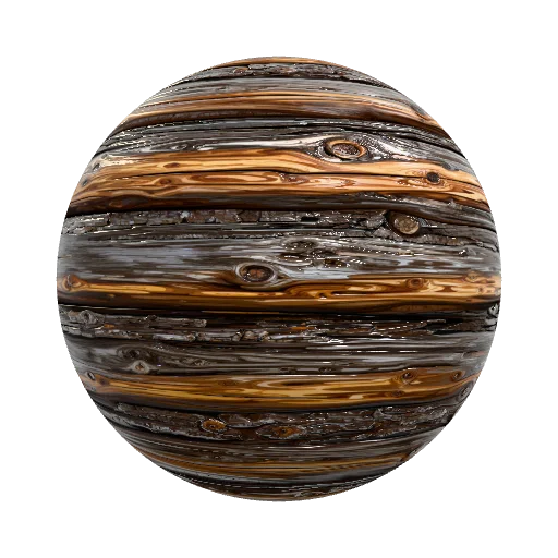 an old log with areas that have been hewn in places… — seamless wood PBR material preview