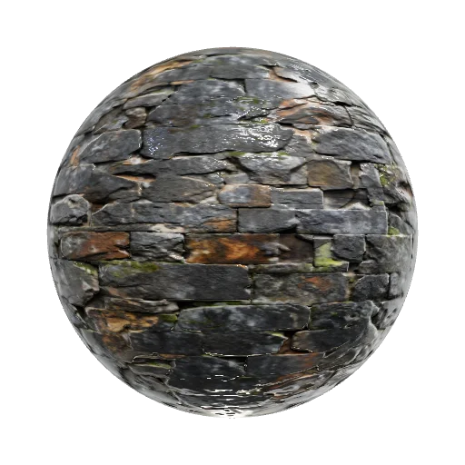 detail old dungeon wall, must tile — seamless stone PBR material preview