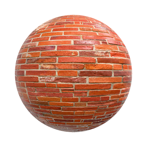 Red brick — seamless stone PBR material preview